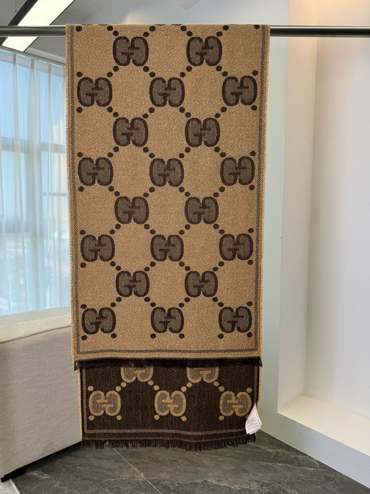 Gucci Jacquard Logo Detail Scarf - 973237668 - Photo 4