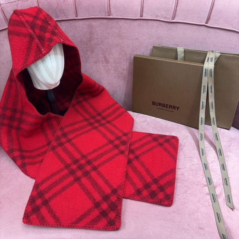 Burberry Check Pattern Hooded Scarf - 946556996 - Photo 4