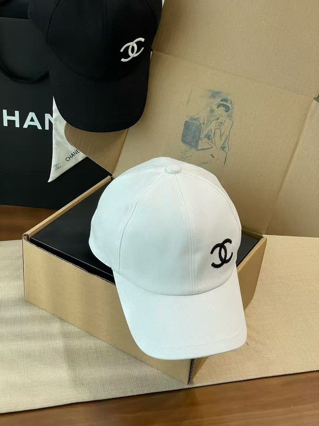 Chanel Logo Detail Baseball Cap - 1054042461 - Photo 4