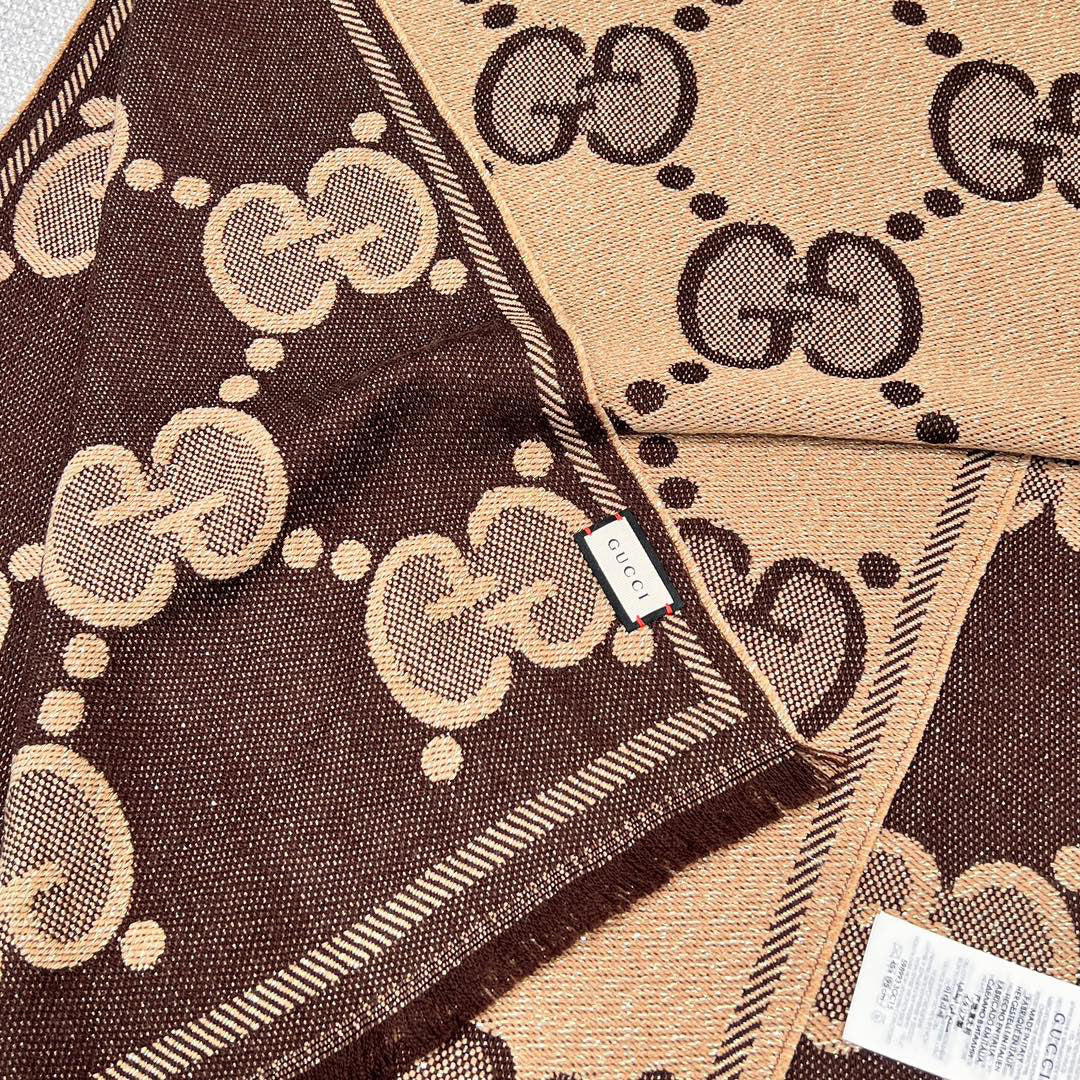 Gucci Jacquard Logo Detail Scarf - 974270188 - Photo 4