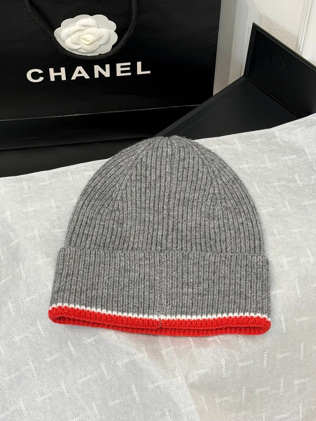 Chanel Embroidered Colorblock Beanie - 1245544825 - Photo 4