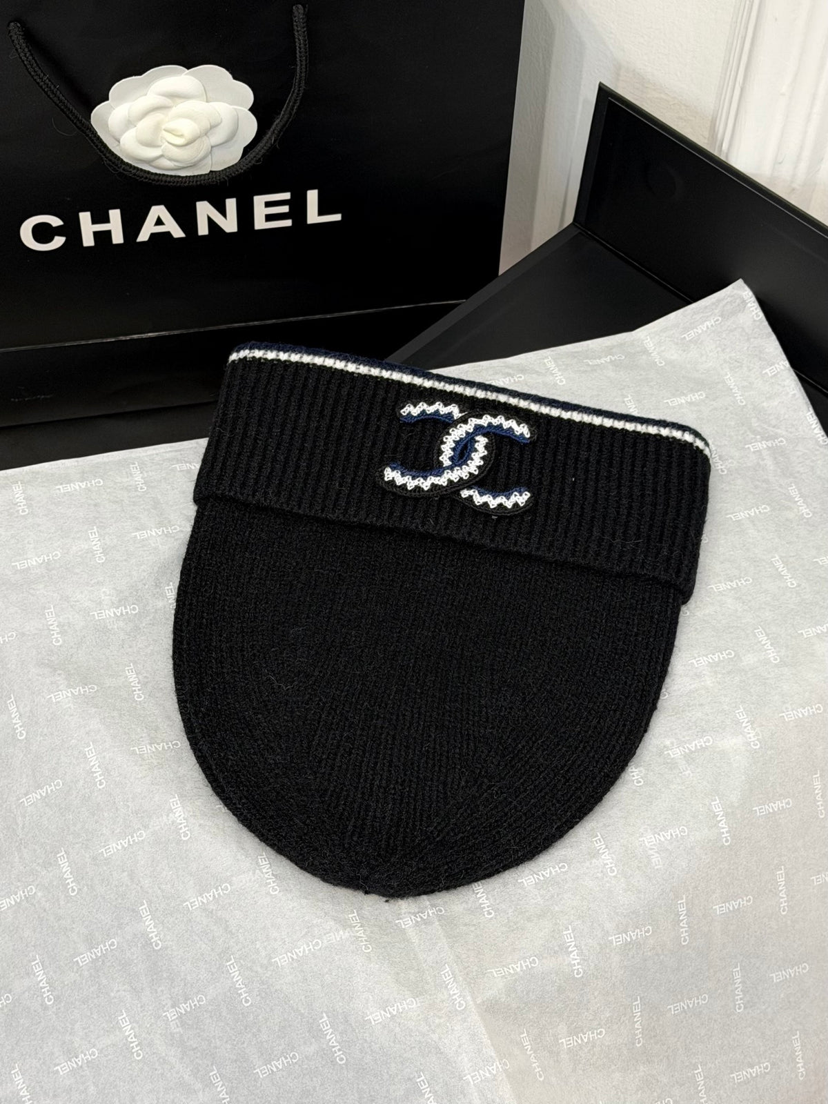 Chanel Embroidered Colorblock Beanie - 1245544797 - Photo 4