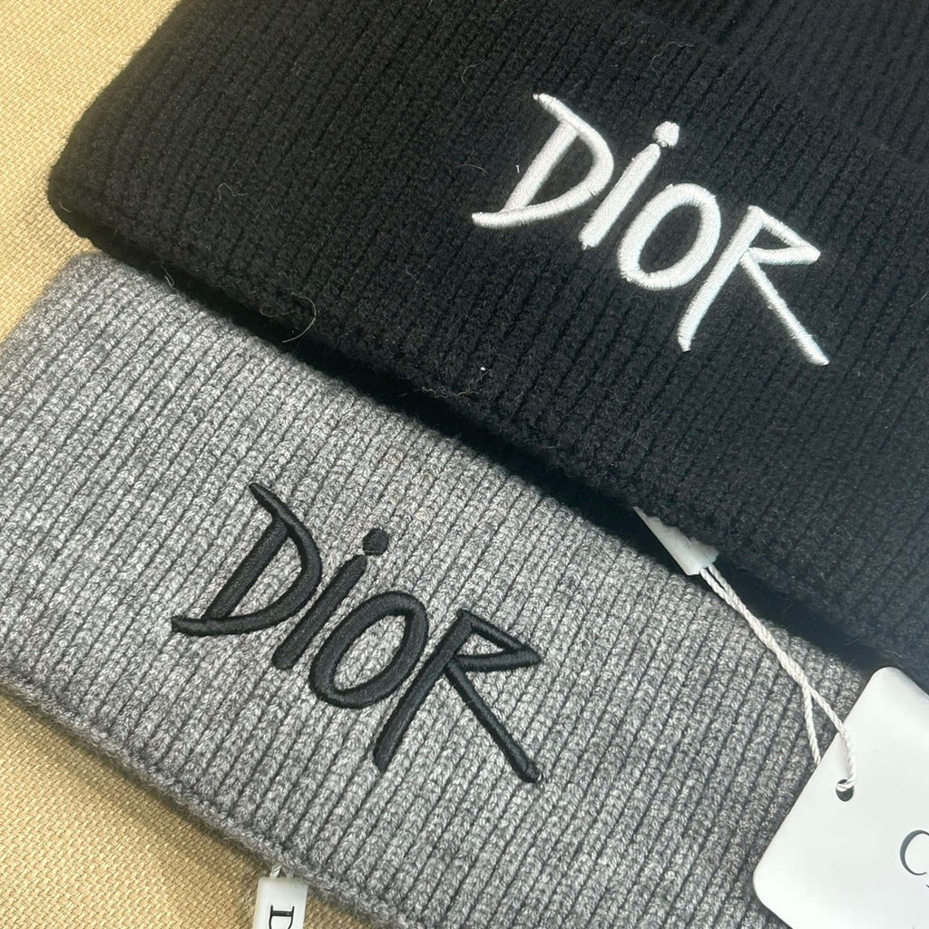 Dior Embroidered Logo Detail Beanie - 983835807 - Photo 4