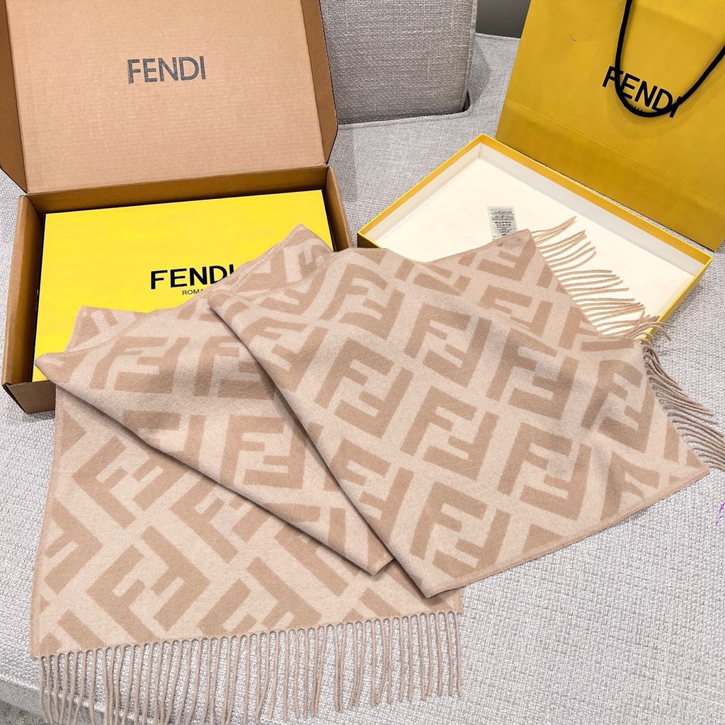 Fendi Jacquard Logo Detail Scarf - 1245377984 - Photo 4