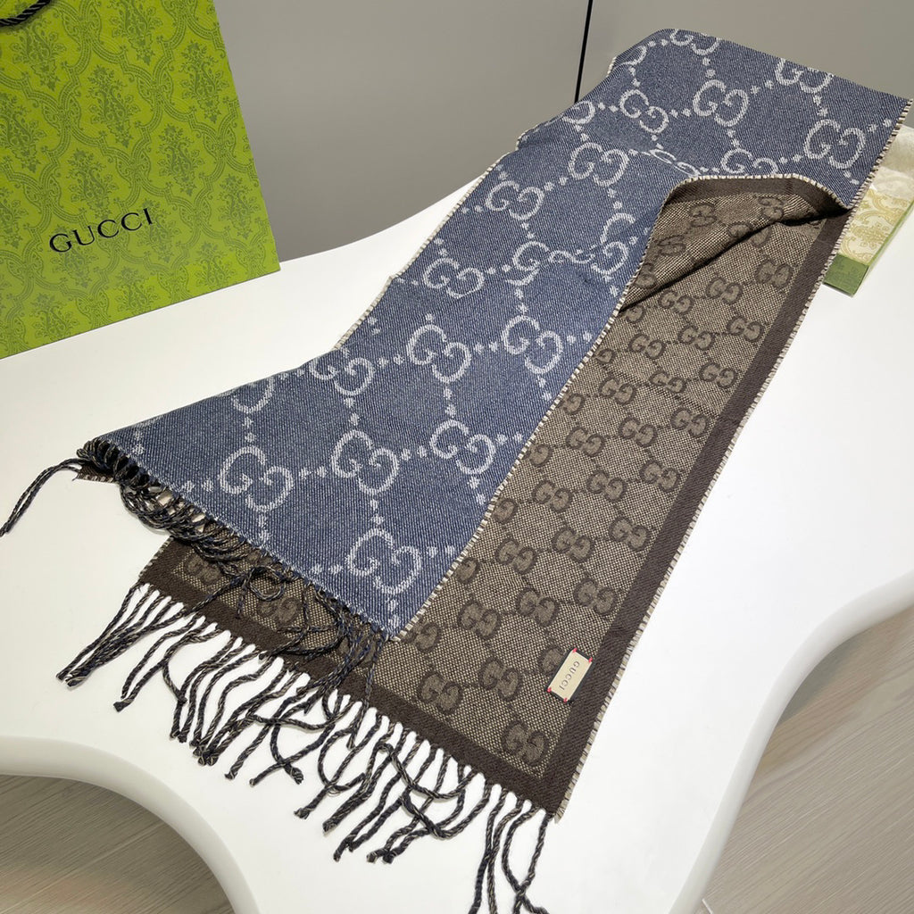 Gucci Jacquard Logo Detail Scarf - 979032619 - Photo 4