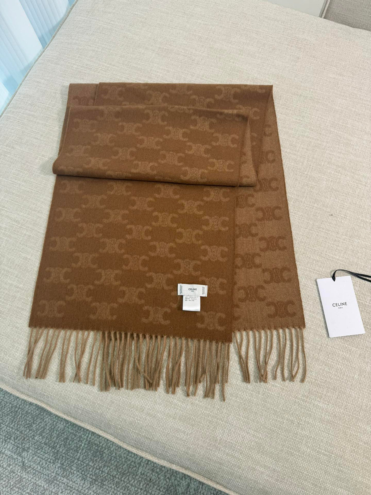 Celine Logo Detail Scarf - 973646868 - Photo 4