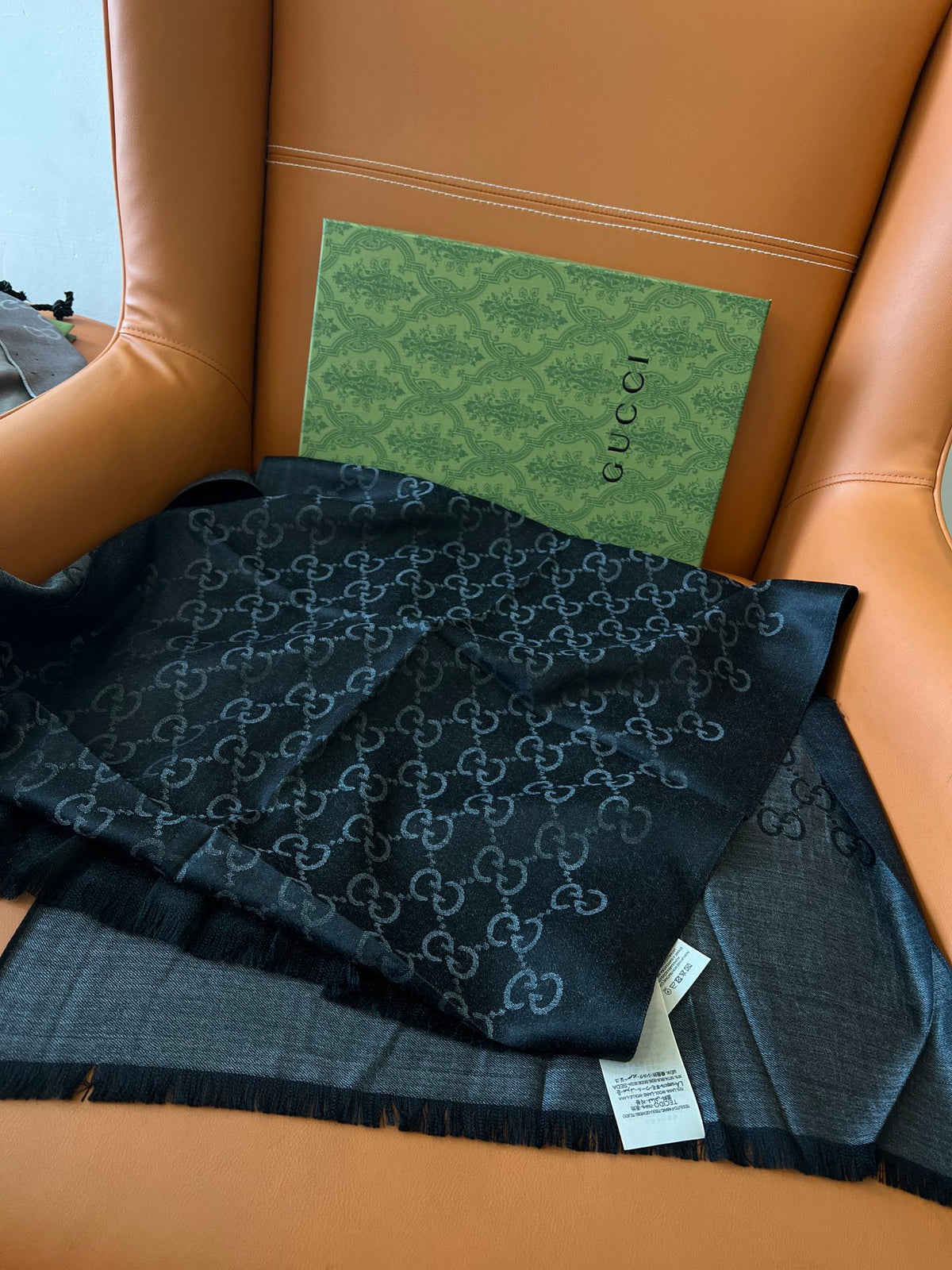 Gucci Jacquard Logo Detail Scarf - 934801515 - Photo 4