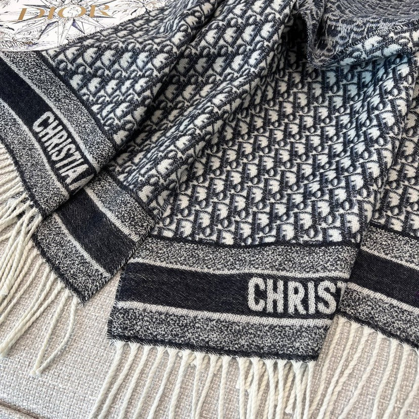 Dior Jacquard Logo Detail Scarf - 945553992 - Photo 4