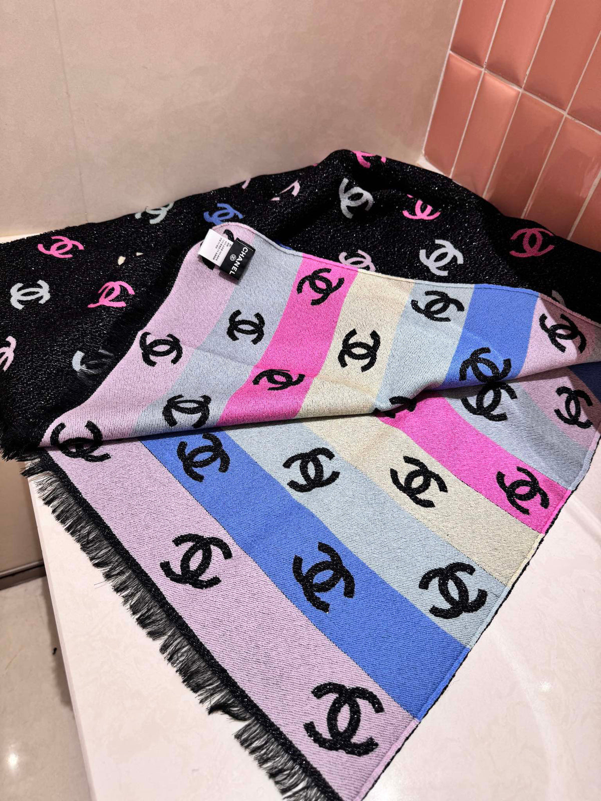 Chanel Logo Detail Scarf - 934148804 - Photo 4