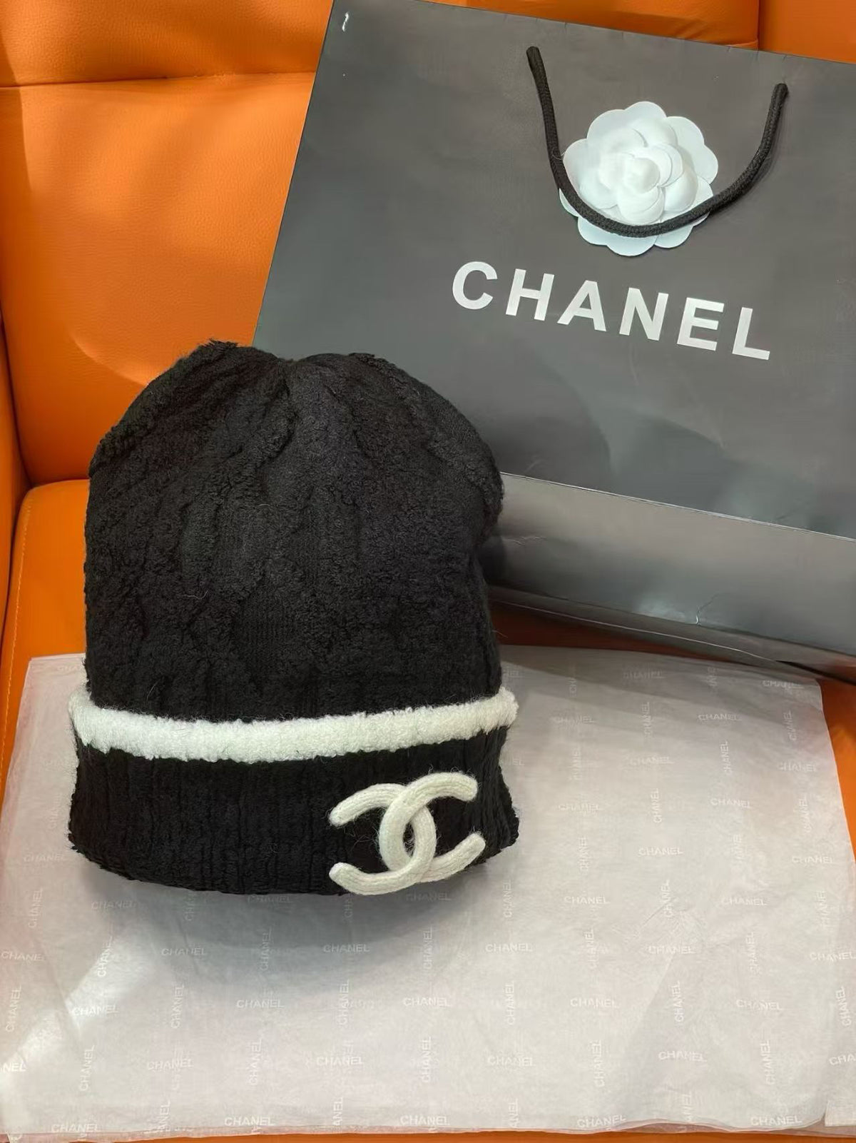Chanel Colorblock Knit Beanie - 1149273248 - Photo 4