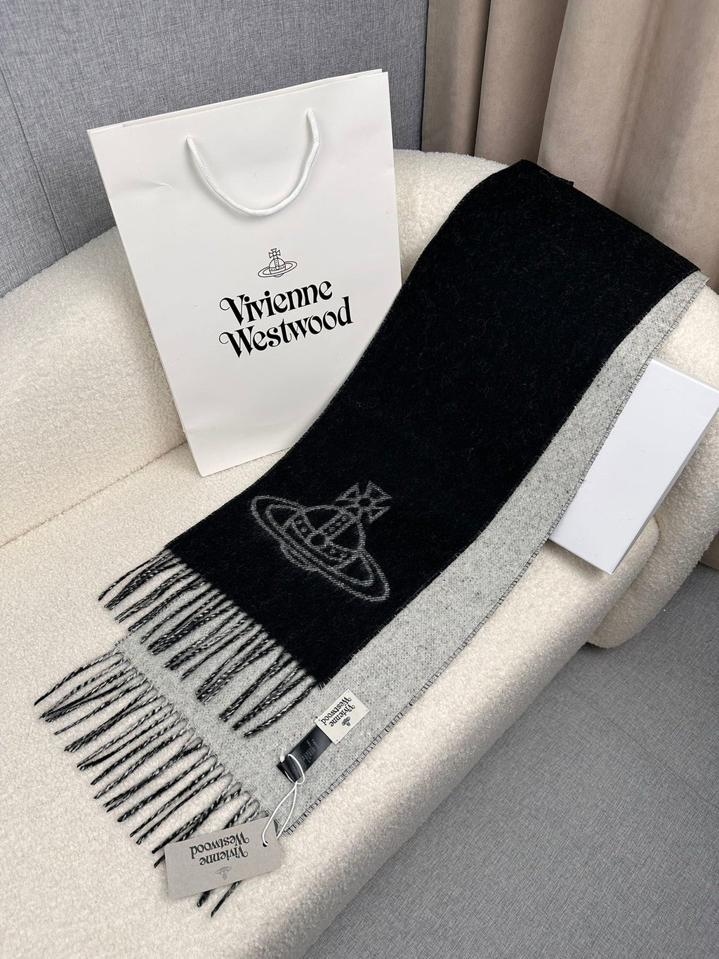 Vivienne Westwood Jacquard Logo Detail Scarf - 973237511 - Photo 4