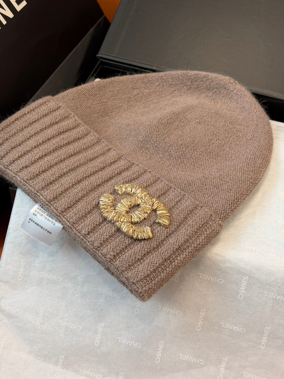 Chanel Embroidered Knit Beanie - 1245544668 - Photo 4