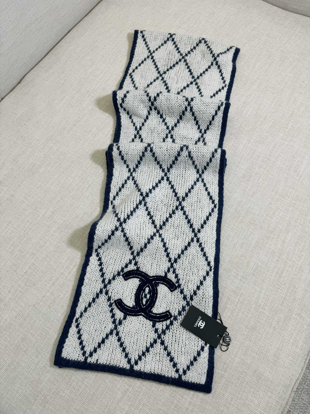 Chanel Logo Detail Knit Scarf - 974269999 - Photo 4
