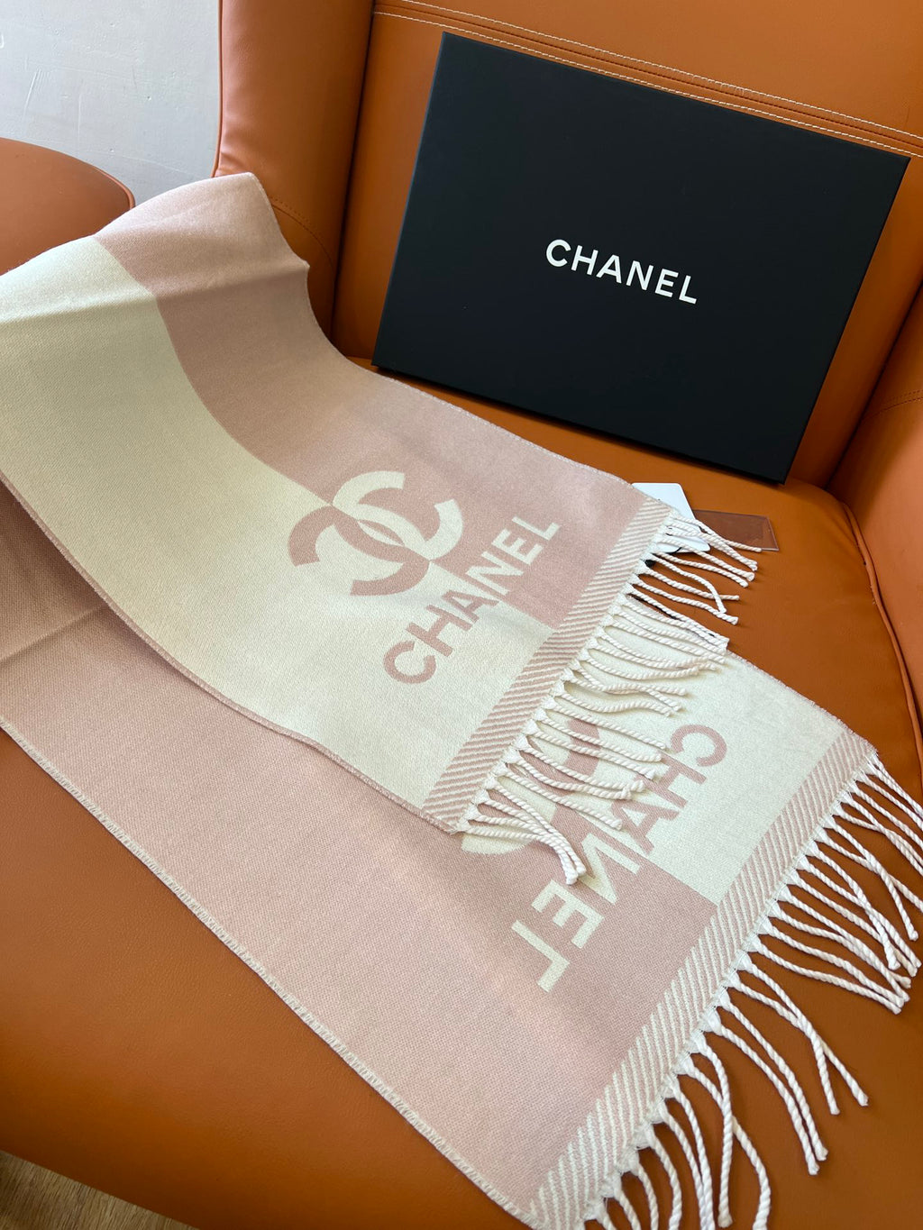 Chanel Jacquard Colorblock Scarf - 985843958 - Photo 4