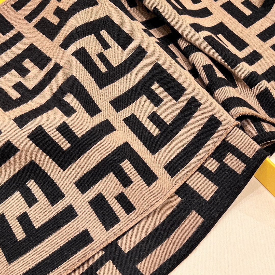 Fendi Jacquard Logo Detail Scarf - 970502685 - Photo 4