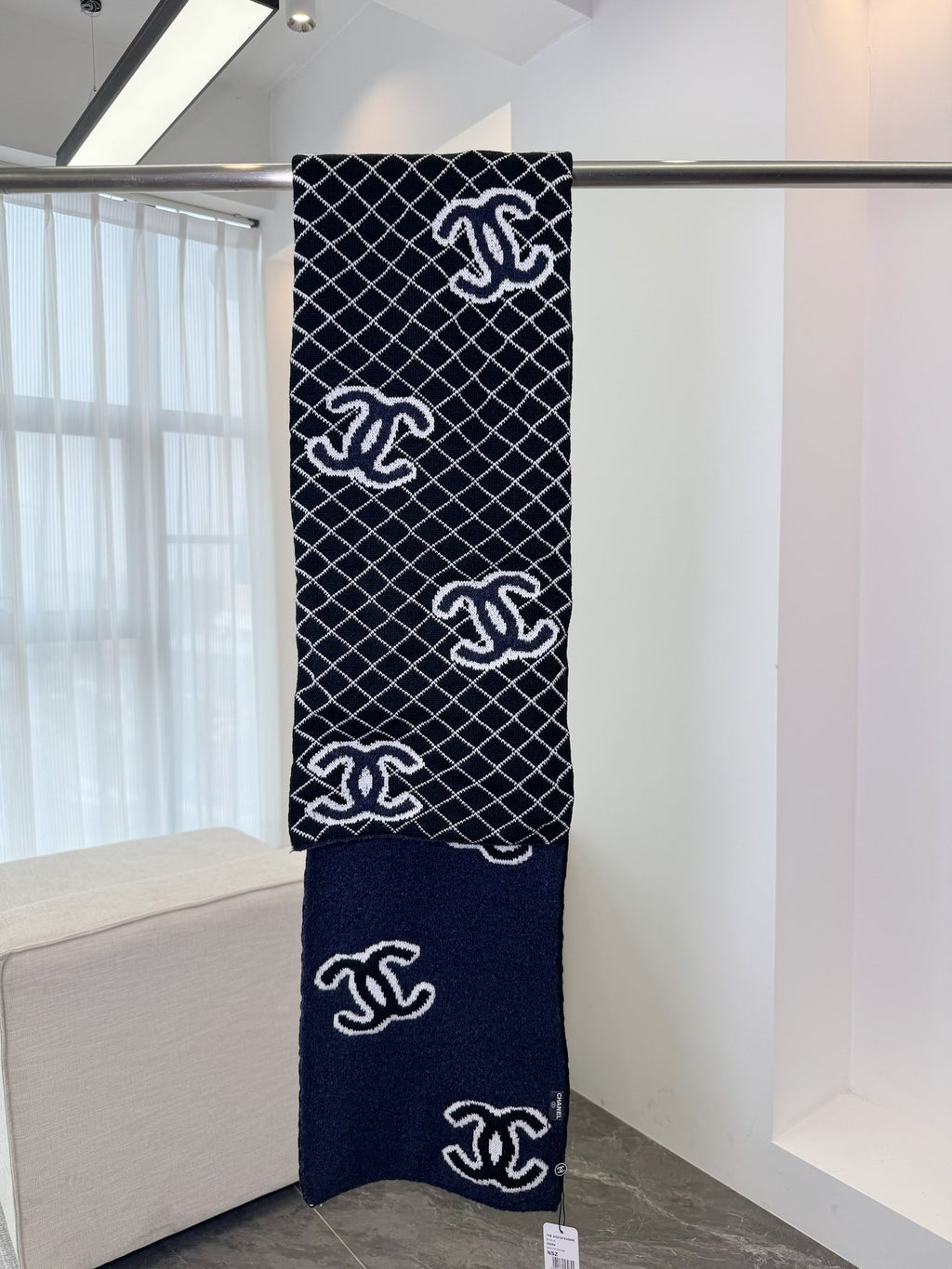 Chanel Embroidered Knit Scarf - 973644577 - Photo 5