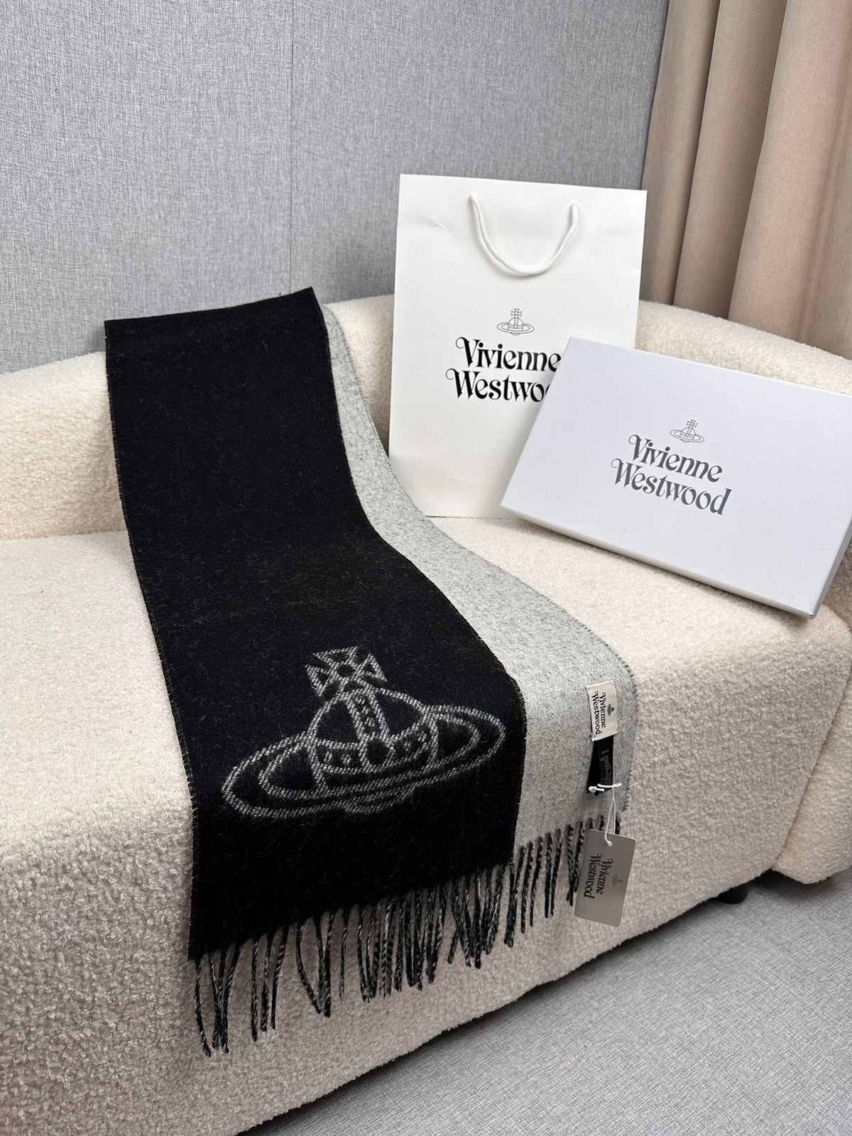 Vivienne Westwood Jacquard Logo Detail Scarf - 973237511 - Photo 5