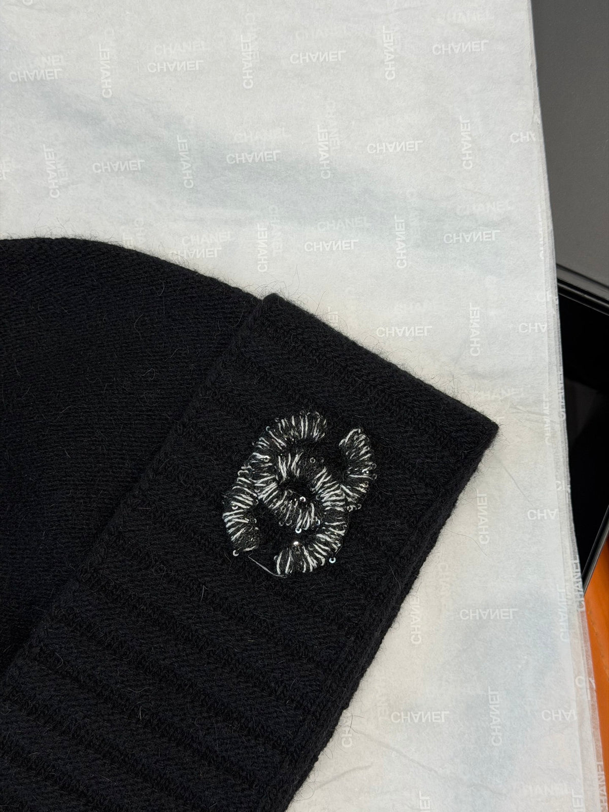 Chanel Embroidered Knit Beanie - 1245544682 - Photo 5