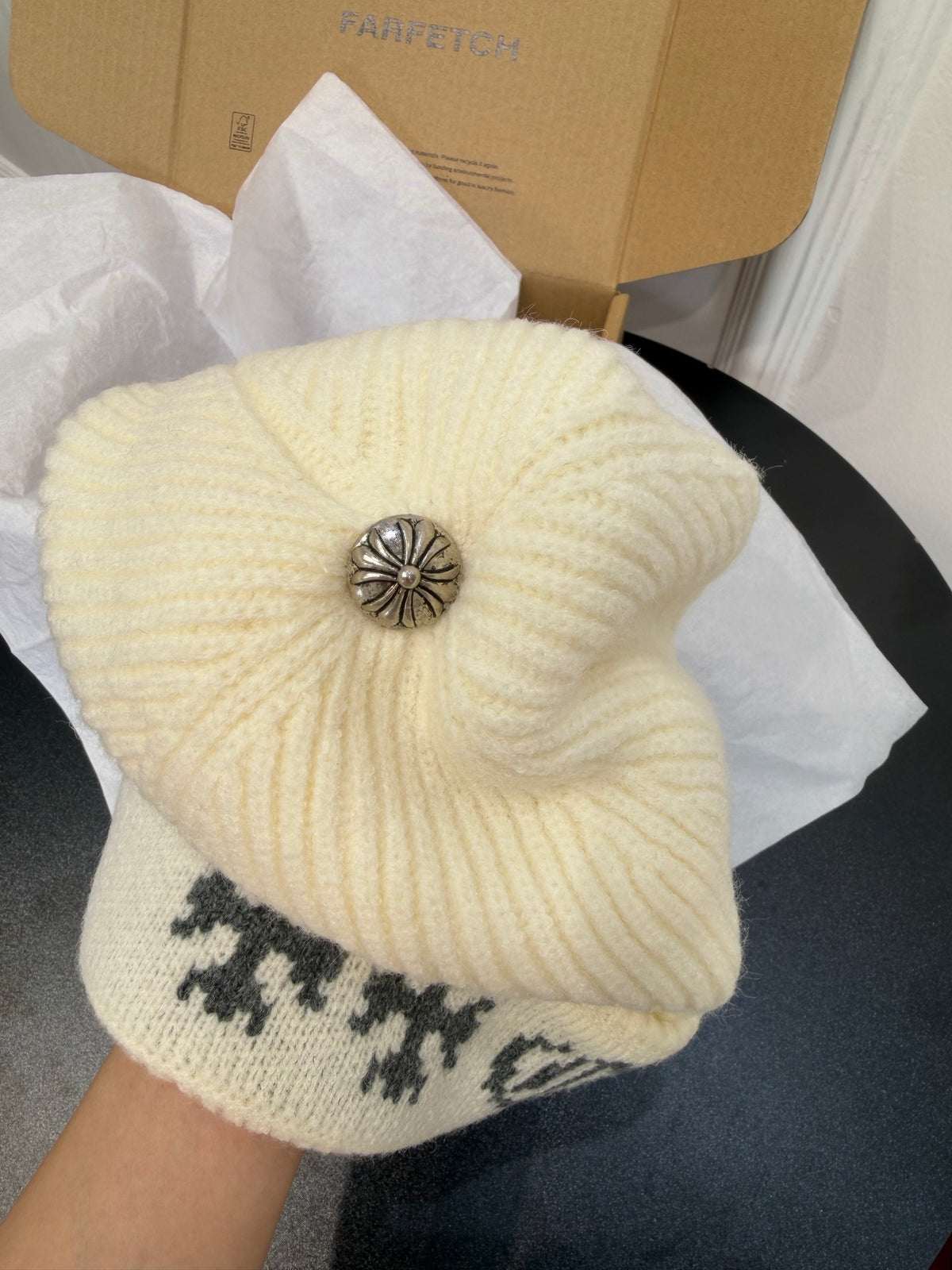 Chrome Hearts Jacquard Logo Detail Beanie - 1245544407 - Photo 5
