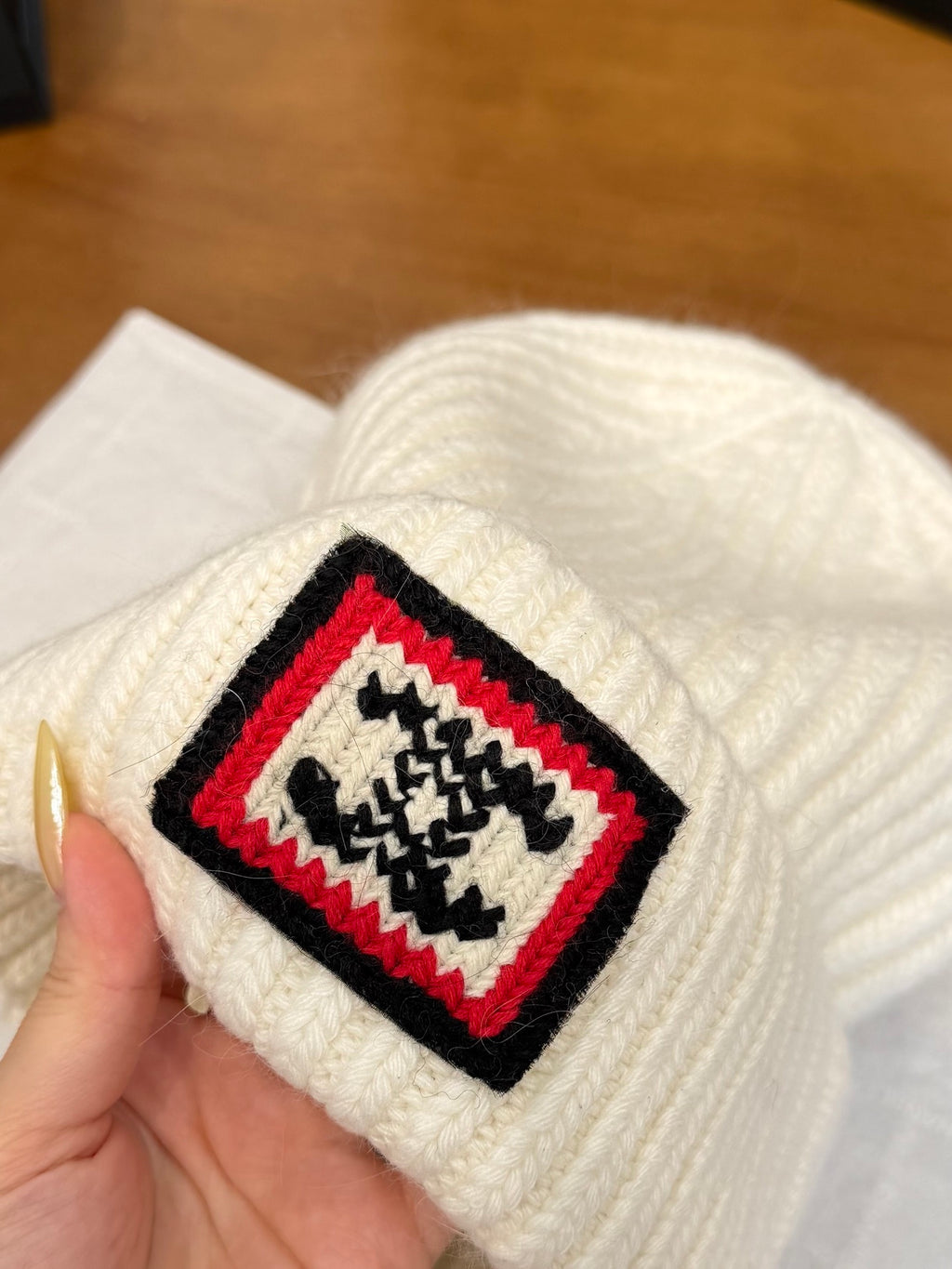 Chanel Embroidered Colorblock Beanie - 1245544769 - Photo 5