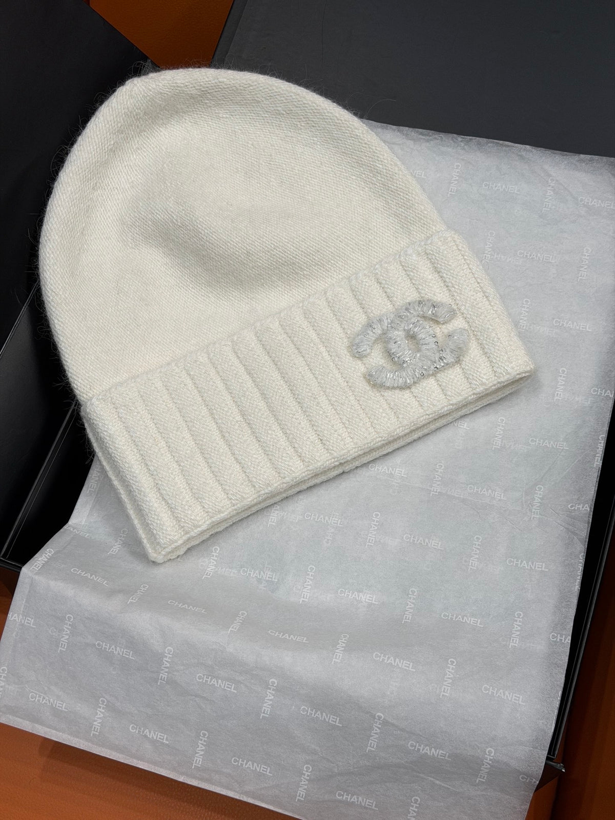 Chanel Embroidered Knit Beanie - 1245544678 - Photo 5