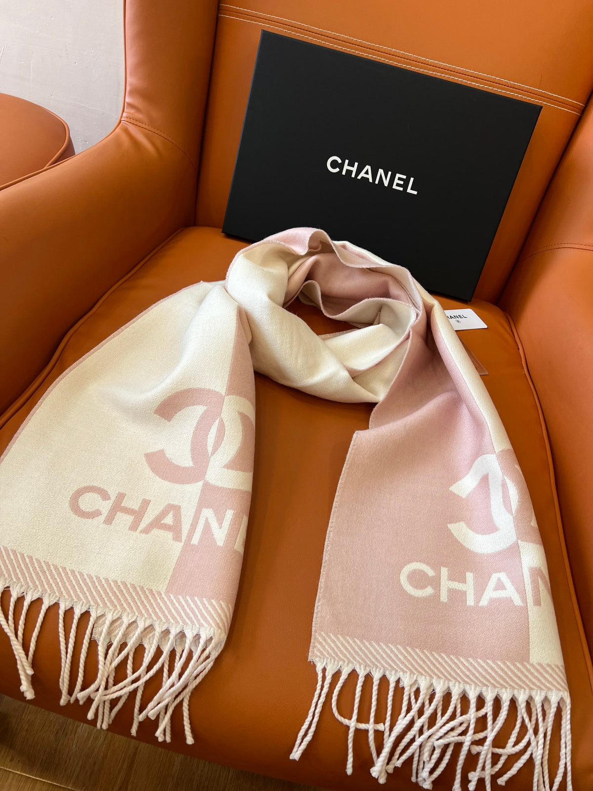 Chanel Jacquard Colorblock Scarf - 985843958 - Photo 5