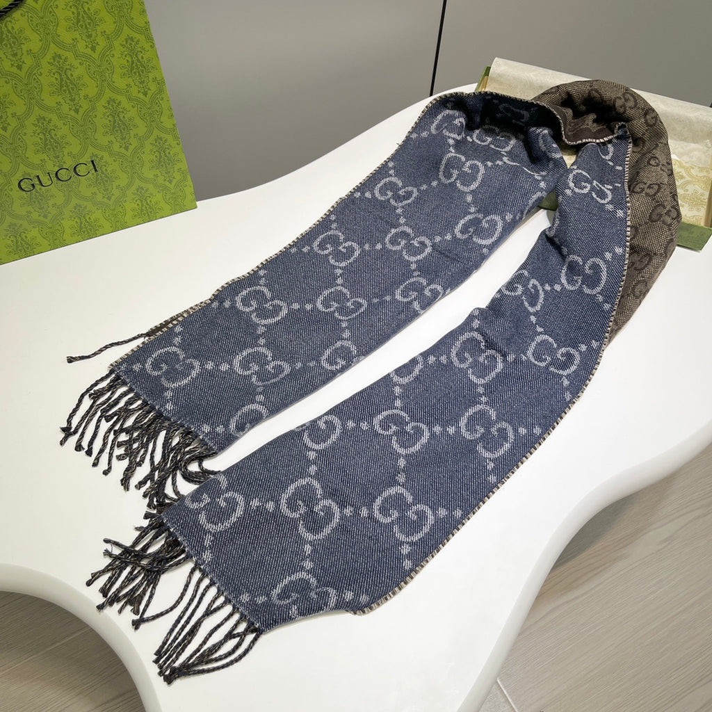Gucci Jacquard Logo Detail Scarf - 979032619 - Photo 5