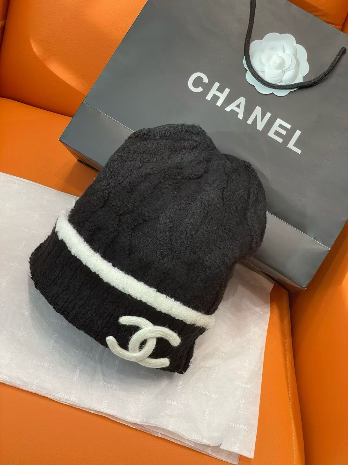 Chanel Colorblock Knit Beanie - 1149273248 - Photo 5