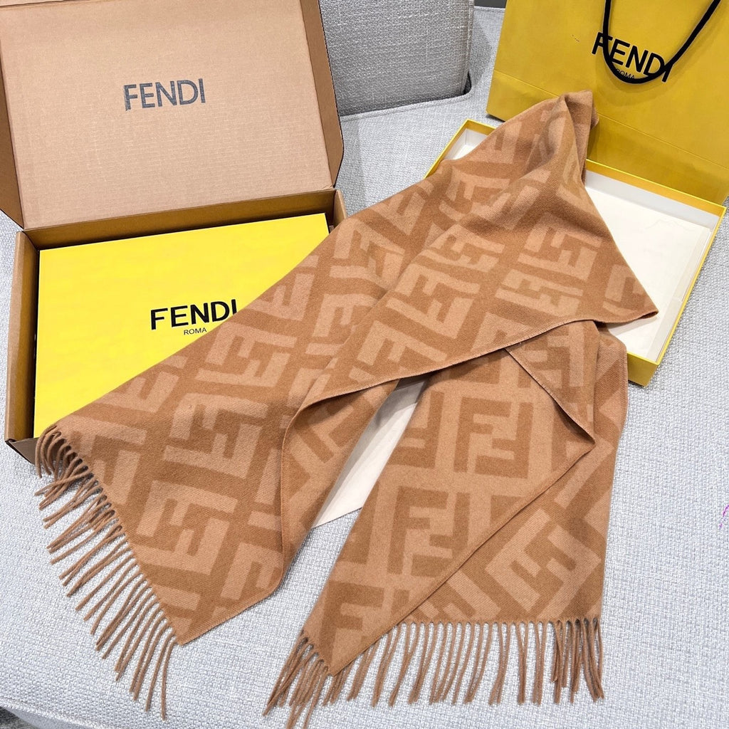 Fendi Jacquard Logo Detail Scarf - 1245377068 - Photo 5