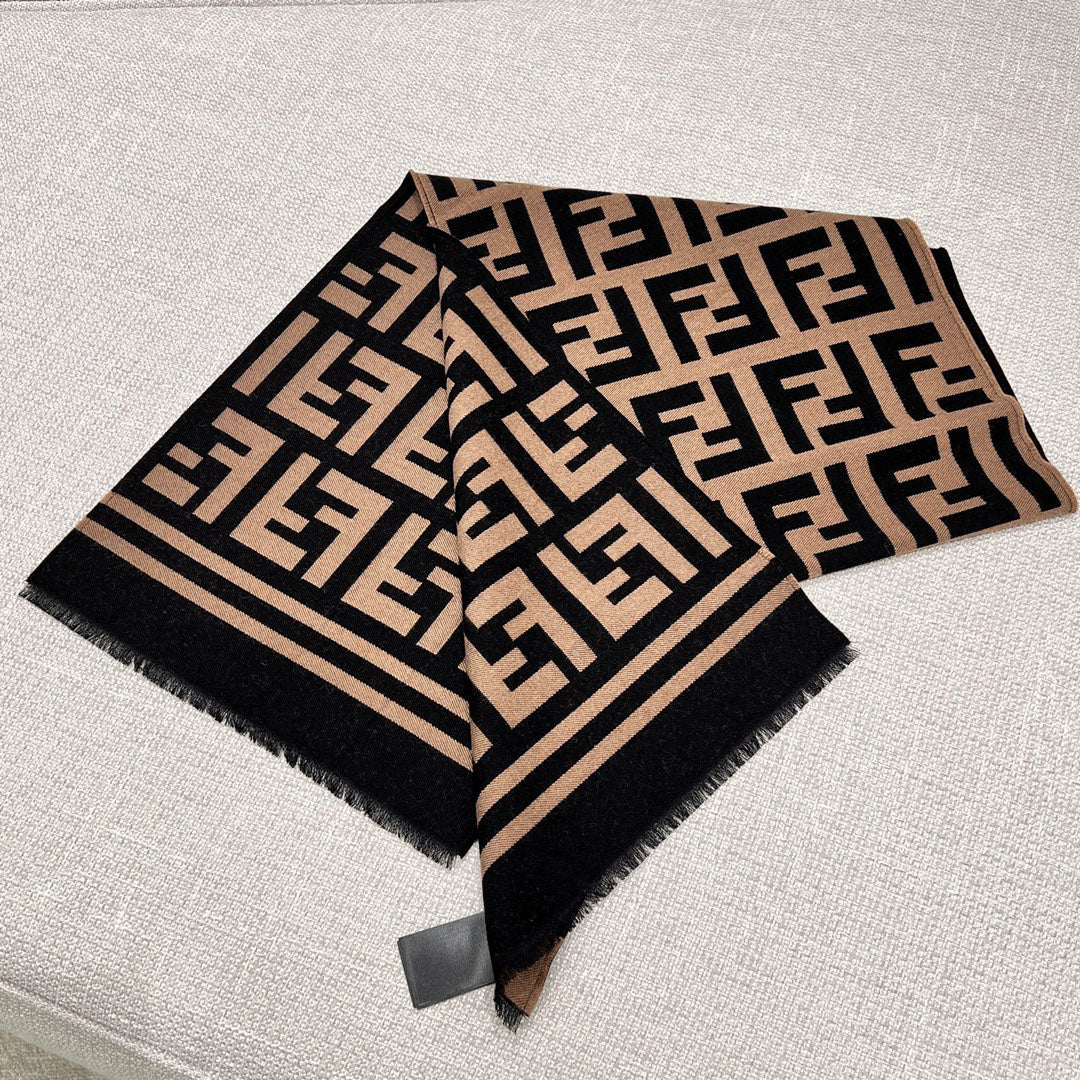 Fendi Jacquard Logo Detail Scarf - 970502685 - Photo 5