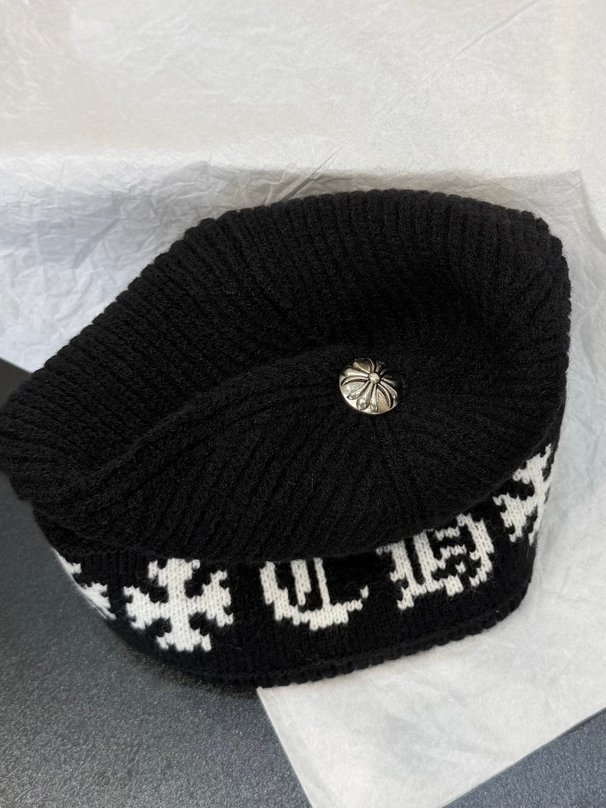 Chrome Hearts Jacquard Logo Detail Beanie - 1245544401 - Photo 5