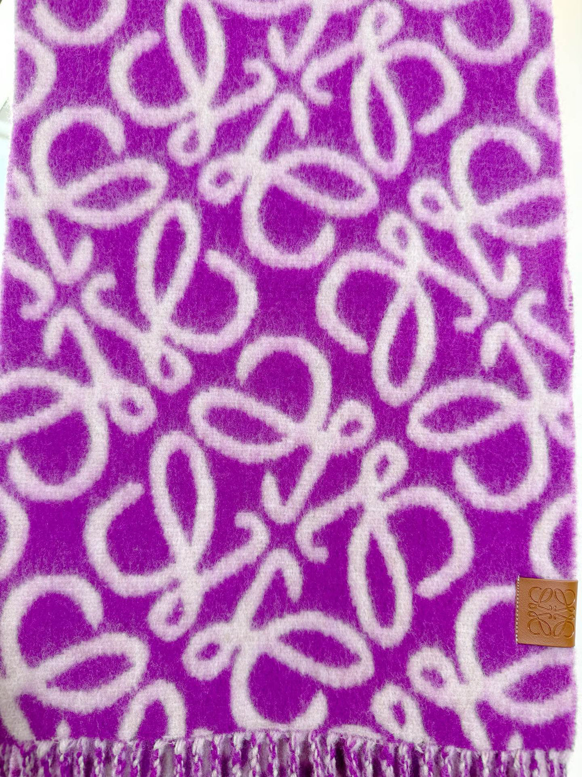 Loewe Jacquard Logo Detail Scarf - 973645223 - Photo 5