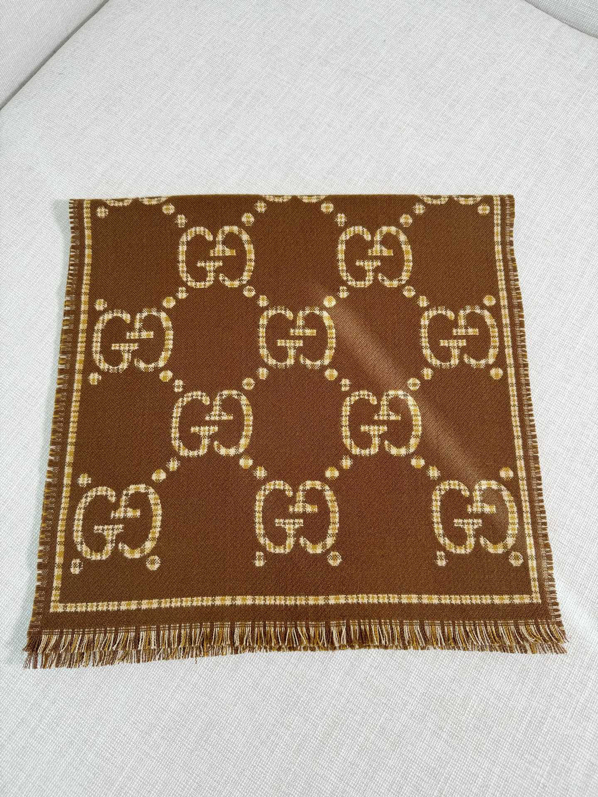 Gucci Check Pattern Jacquard Scarf - 970502388 - Photo 5