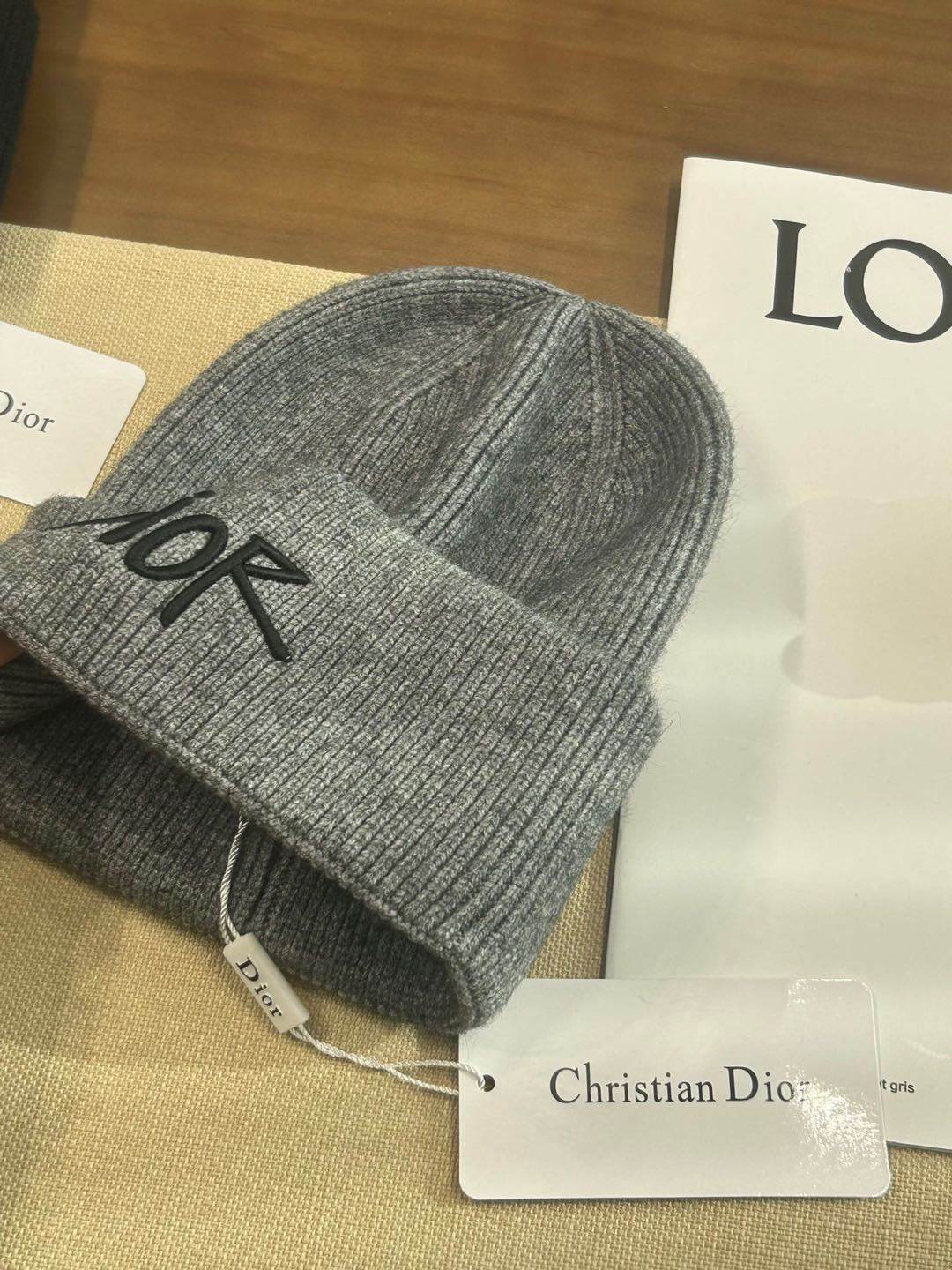 Dior Embroidered Logo Detail Beanie - 983835807 - Photo 5