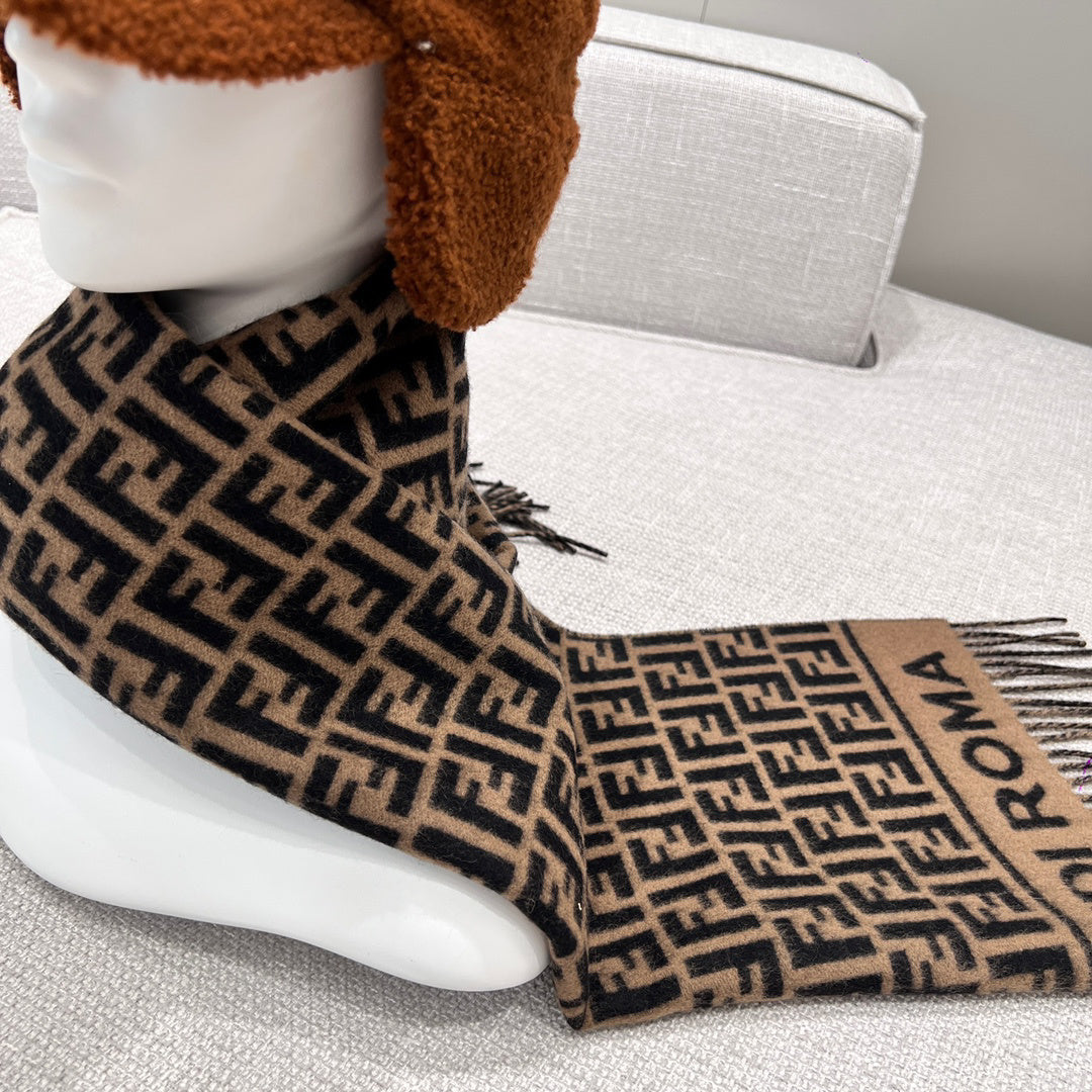 Fendi Jacquard Logo Detail Scarf - 984596780 - Photo 5