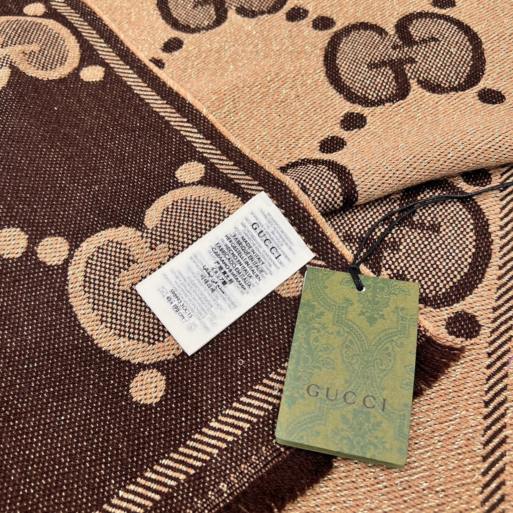 Gucci Jacquard Logo Detail Scarf - 974270188 - Photo 5
