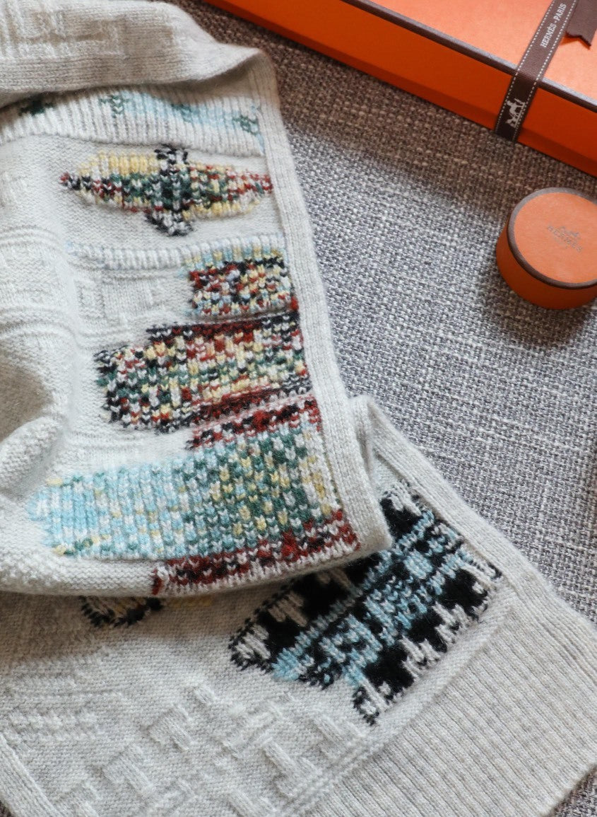 Hermes Jacquard Knit Scarf - 945367605 - Photo 5