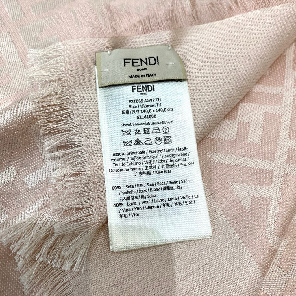 Fendi Jacquard Logo Detail Square Scarf - 1245376199 - Photo 5