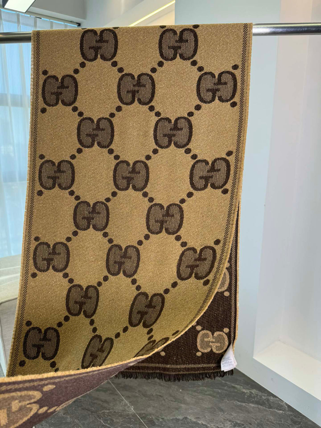 Gucci Jacquard Logo Detail Scarf - 973237668 - Photo 5