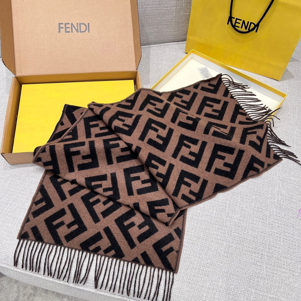 Fendi Jacquard Logo Detail Scarf - 1245377381 - Photo 5