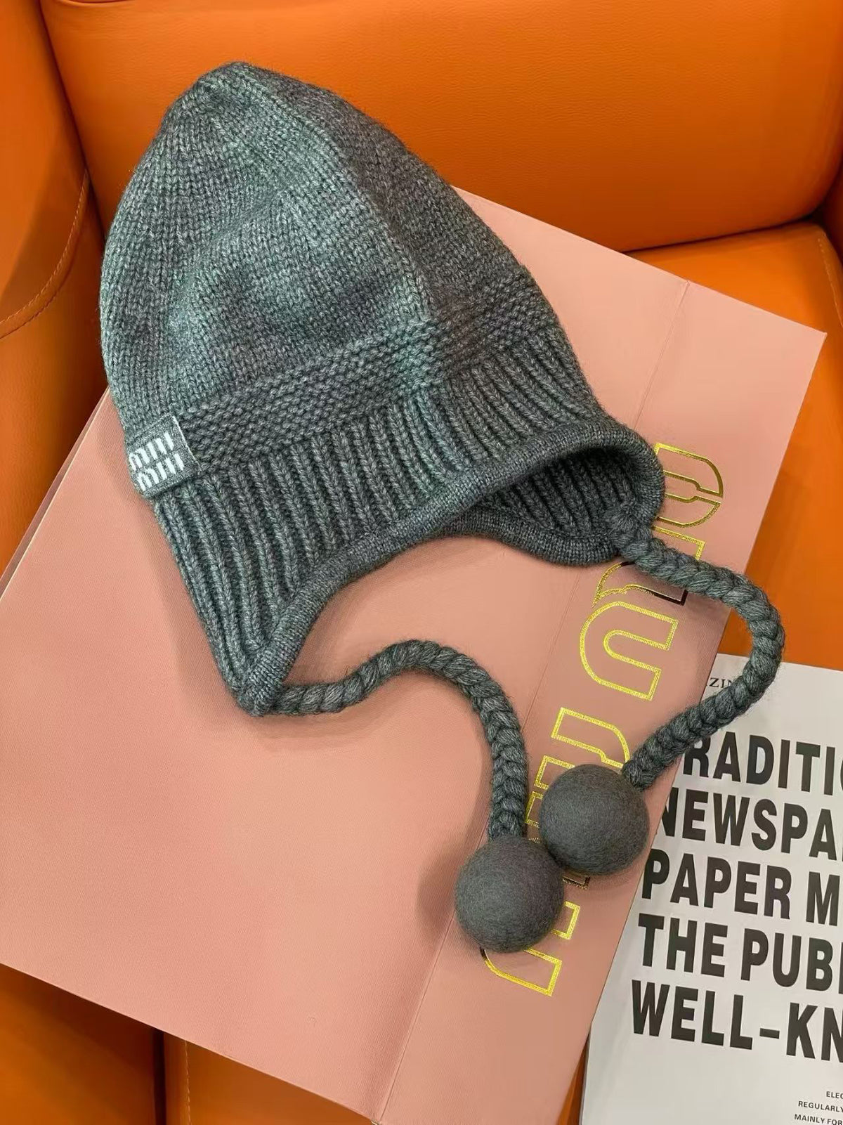 Miu Miu Knit Earflap Hat - 1149273075 - Photo 5