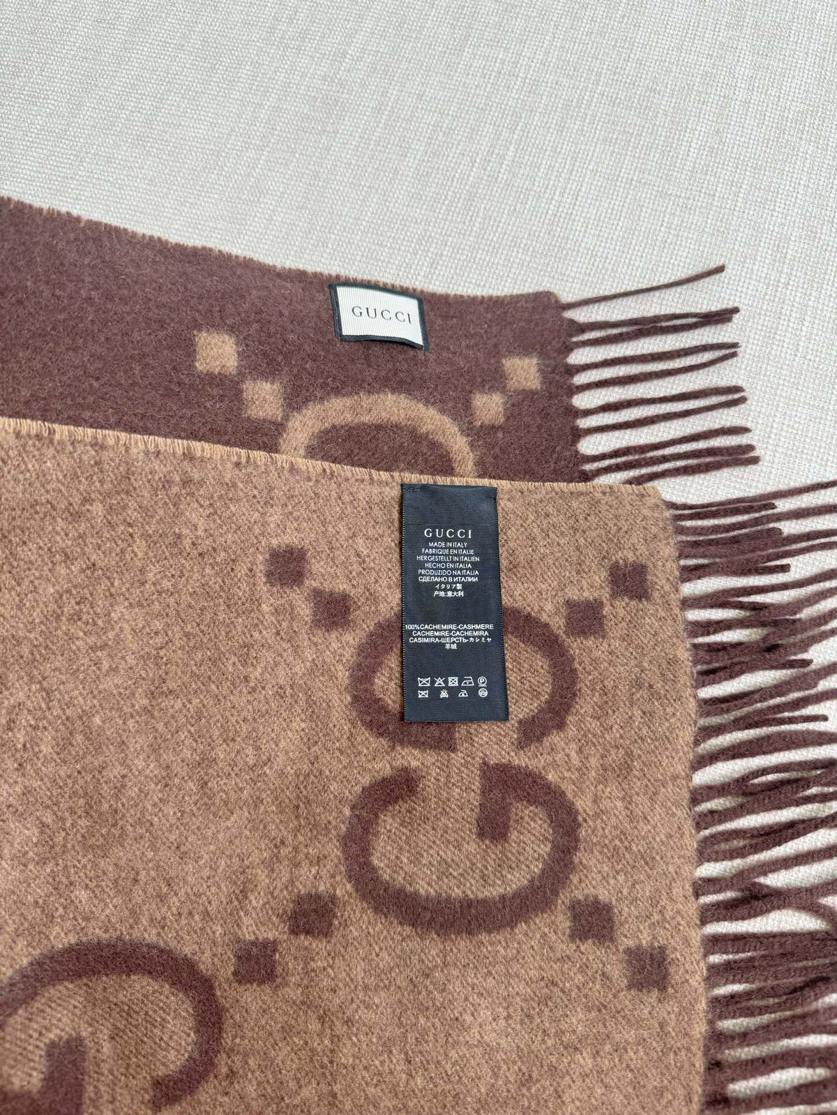 Gucci Jacquard Colorblock Scarf - 973282701 - Photo 5