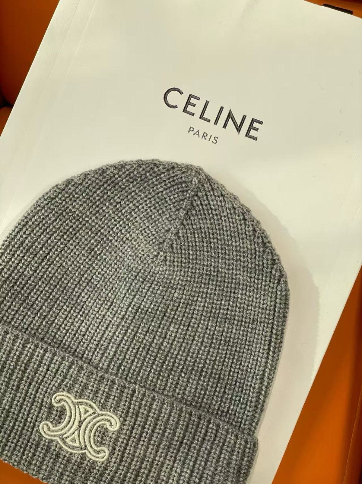 Celine Embroidered Logo Detail Beanie - 1149273033 - Photo 5