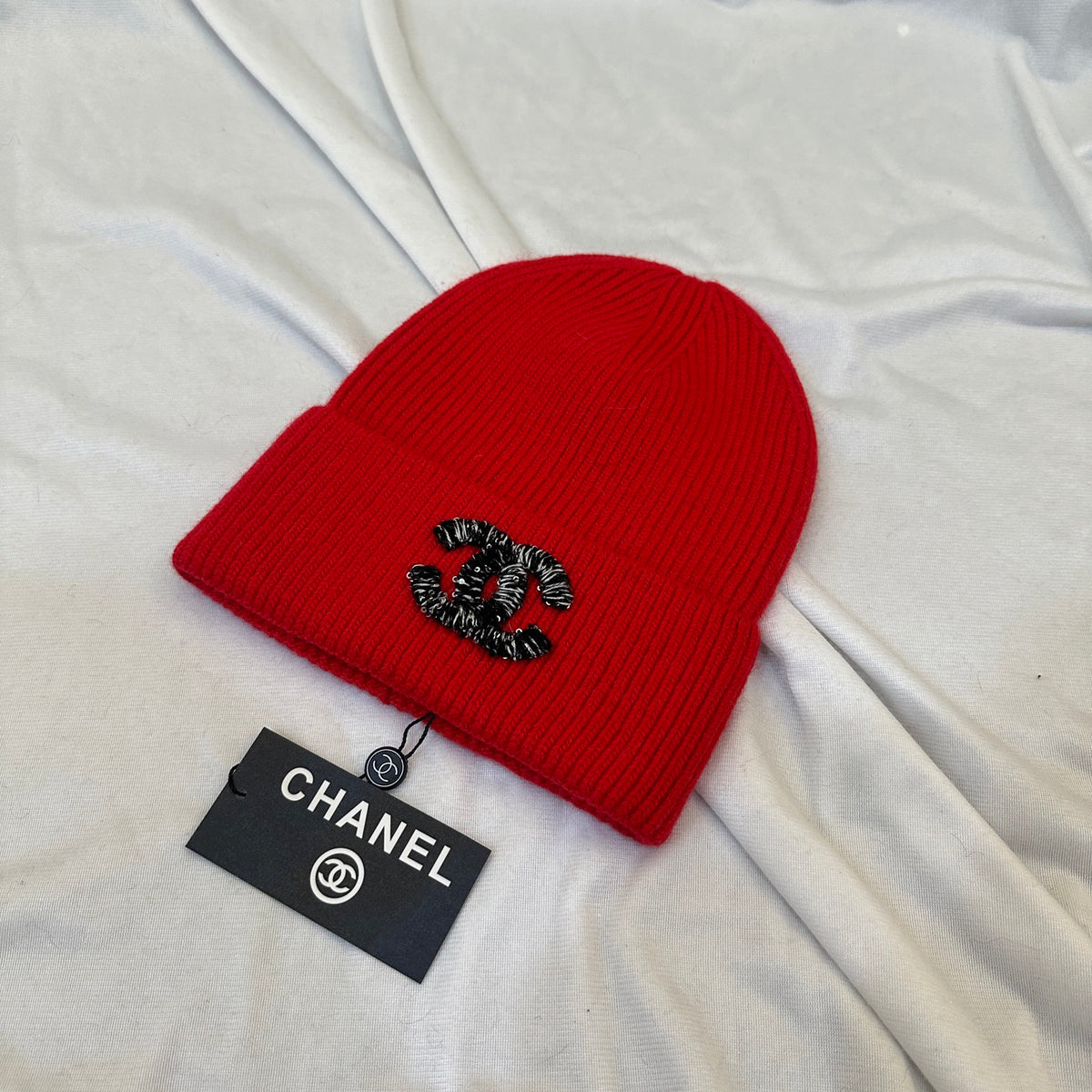 Chanel Logo Detail Knit Beanie - 1141779406 - Photo 5