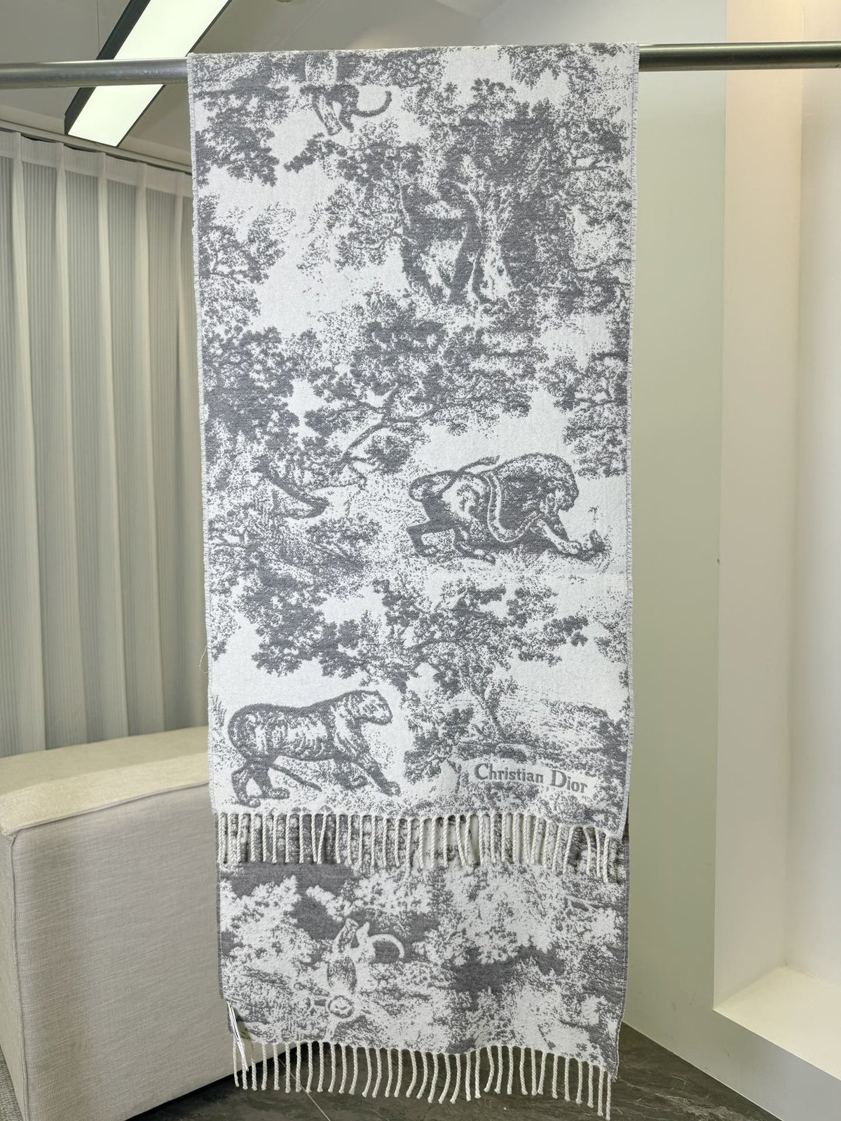 Dior Jacquard Printed Scarf - 973644643 - Photo 5