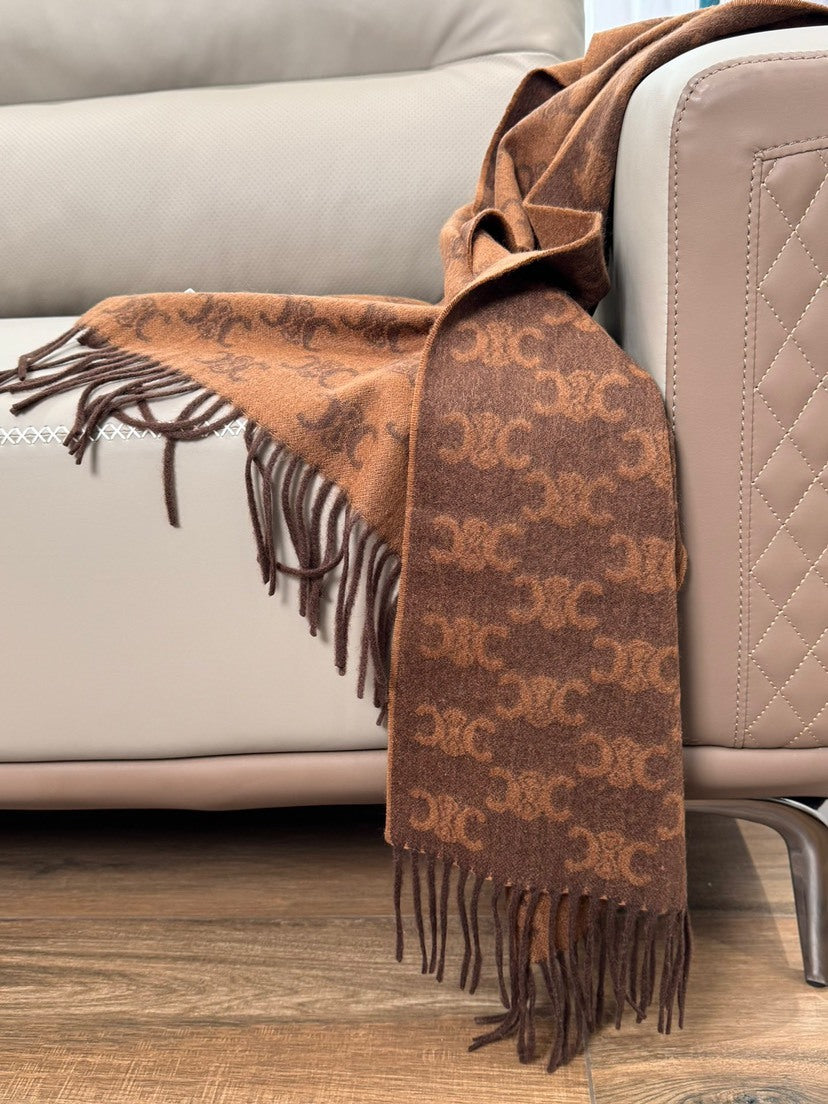 Celine Logo Detail Scarf - 946990901 - Photo 5