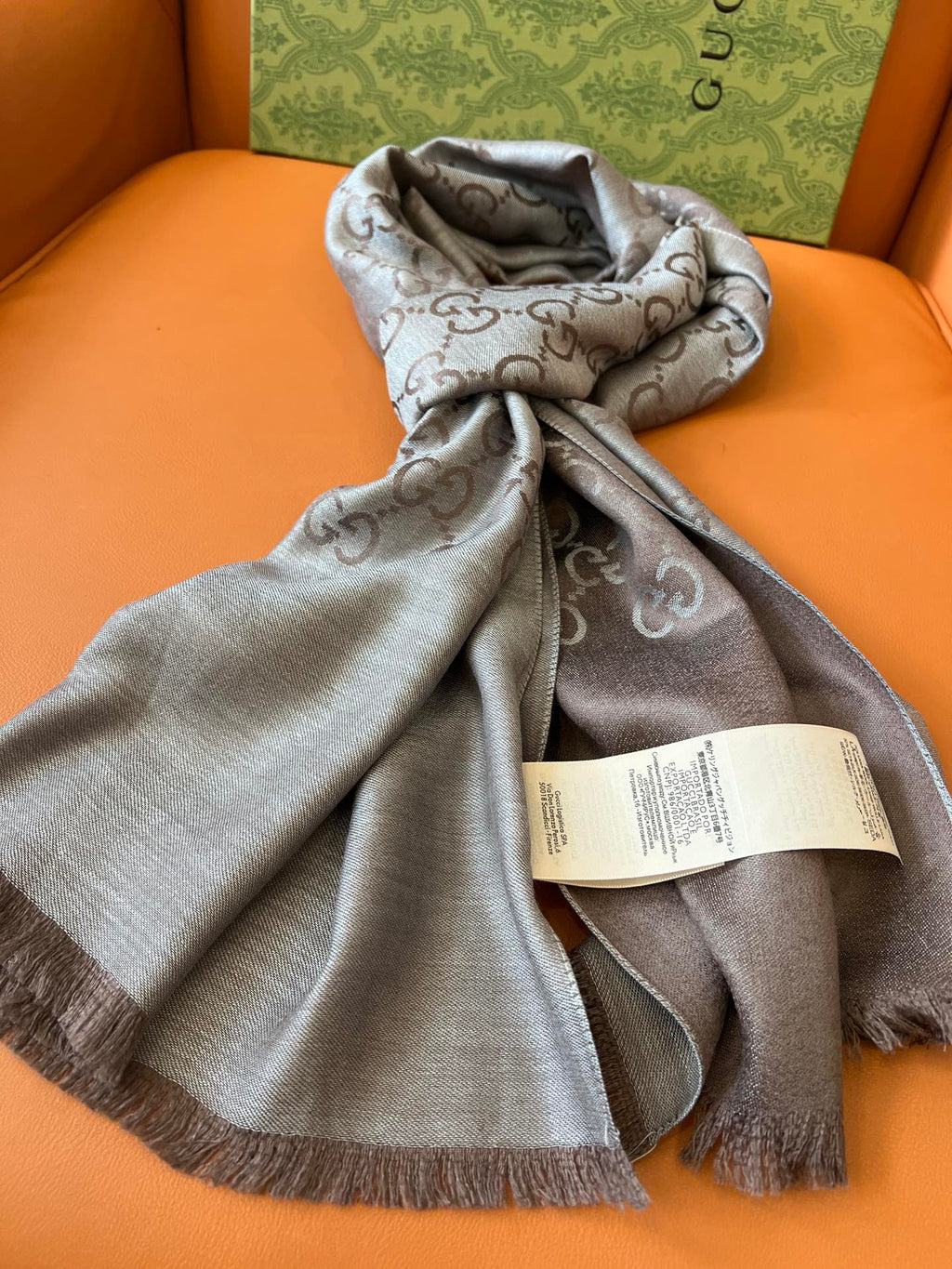 Gucci Jacquard Logo Detail Scarf - 985844359 - Photo 5