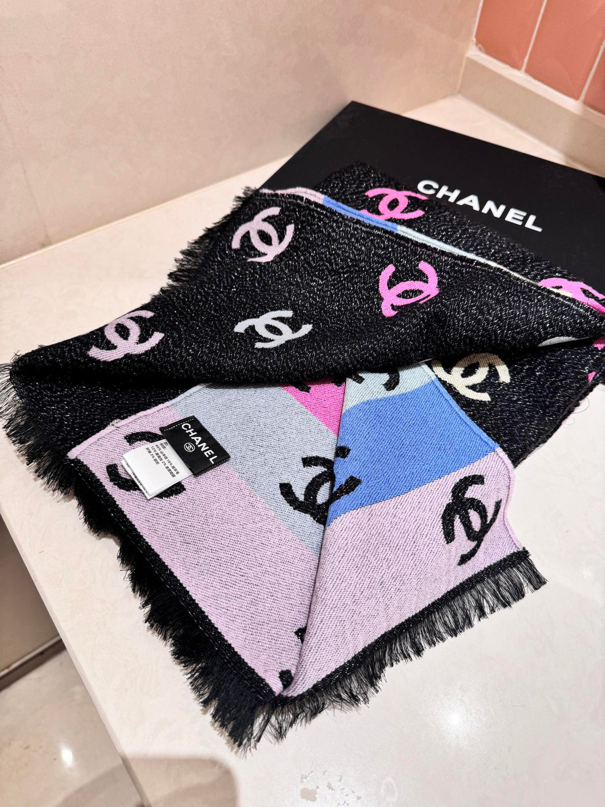 Chanel Logo Detail Scarf - 934148804 - Photo 5