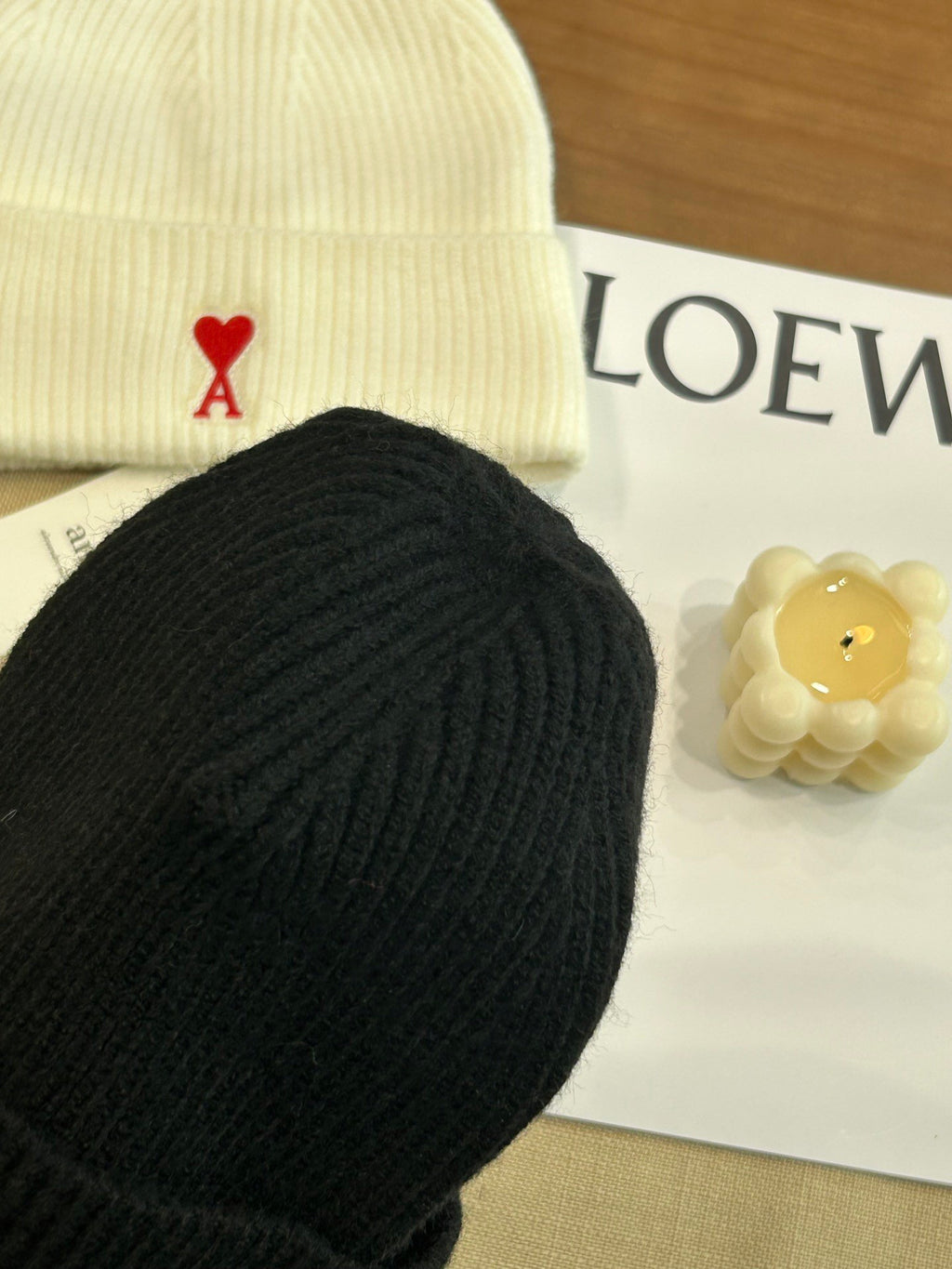 Ami Paris Embroidered Knit Beanie - 1107214118 - Photo 5