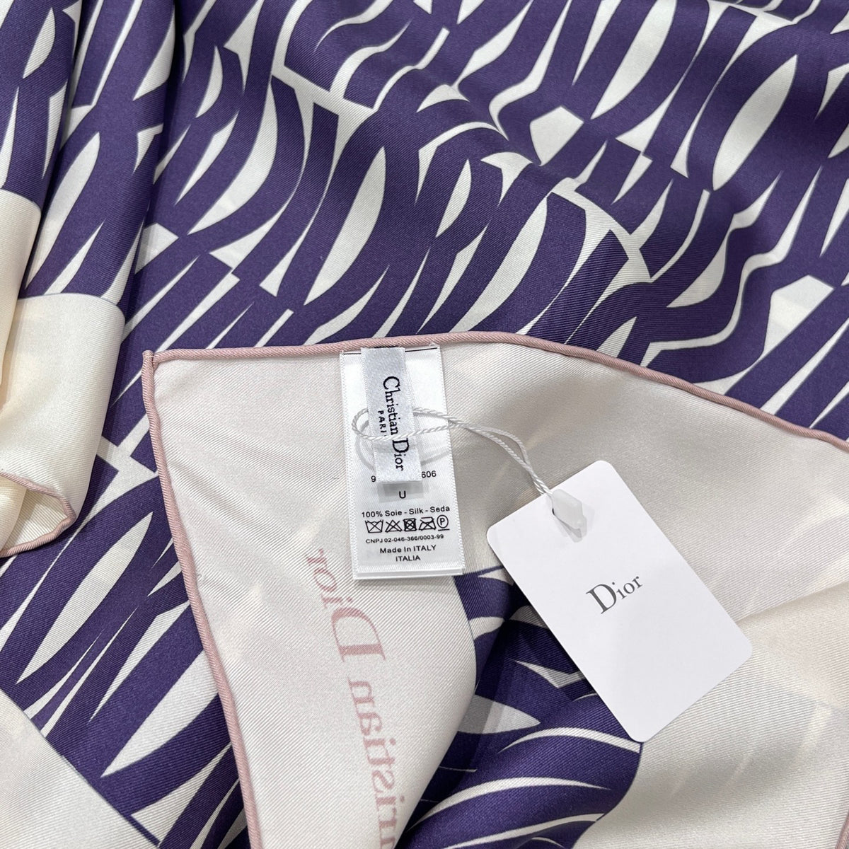 Dior Logo Detail Square Scarf - 999985392 - Photo 5